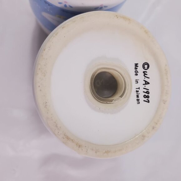 VTG 1987 HAPPINESS IS HOMEMADE Geese 2 Piece Ceramic Salt & Pepper Shaker Set - Picture 14 of 15